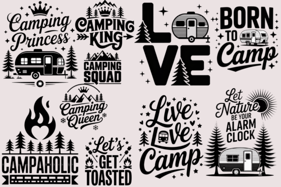 Camping Svg | Camper: A Creative Font for Adventure