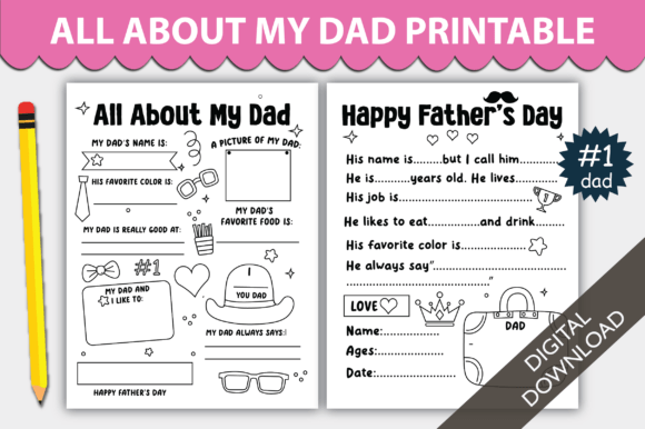 Celebrate Dad with a Heartfelt All About My Dad Coloring Page