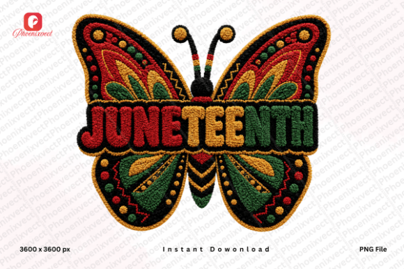 Celebrate Freedom with the African Juneteenth Plush Butterfly PNG