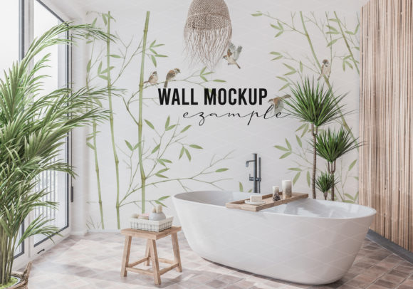 Elevate Your Designs with a Wall Mockup Wallpaper Mockup Bathroom