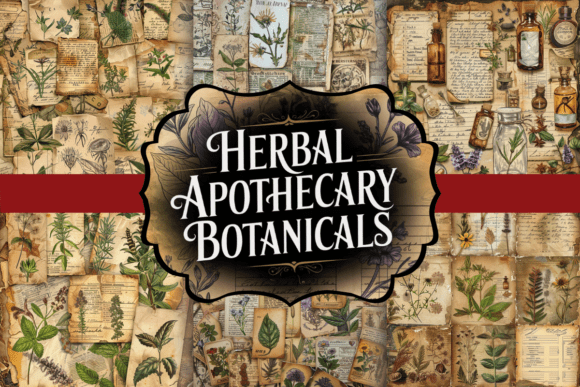 Herbal Apothecary Botanicals: Vintage Charm for Modern Projects
