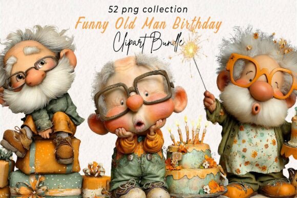 Humor and Design: Using Funny Old Man Birthday Clipart