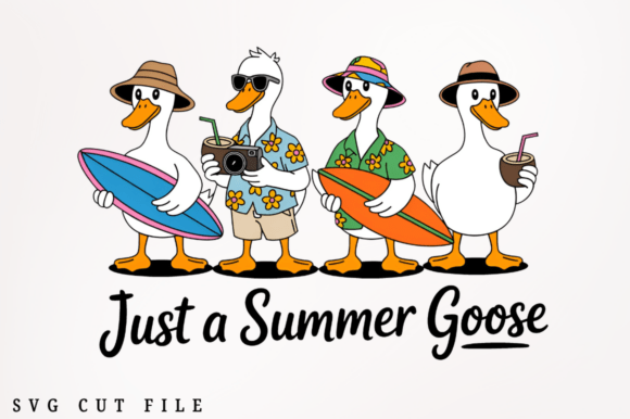 Just a Summer Goose PNG: Infuse Your Designs with Sunny Personality