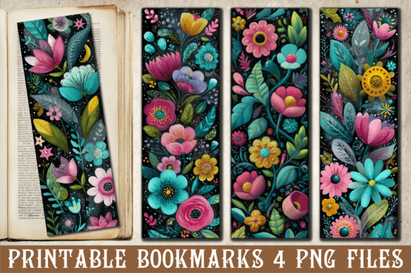 Whimsical Floral Garden Art Bookmark: Elevate Your Paper Crafts